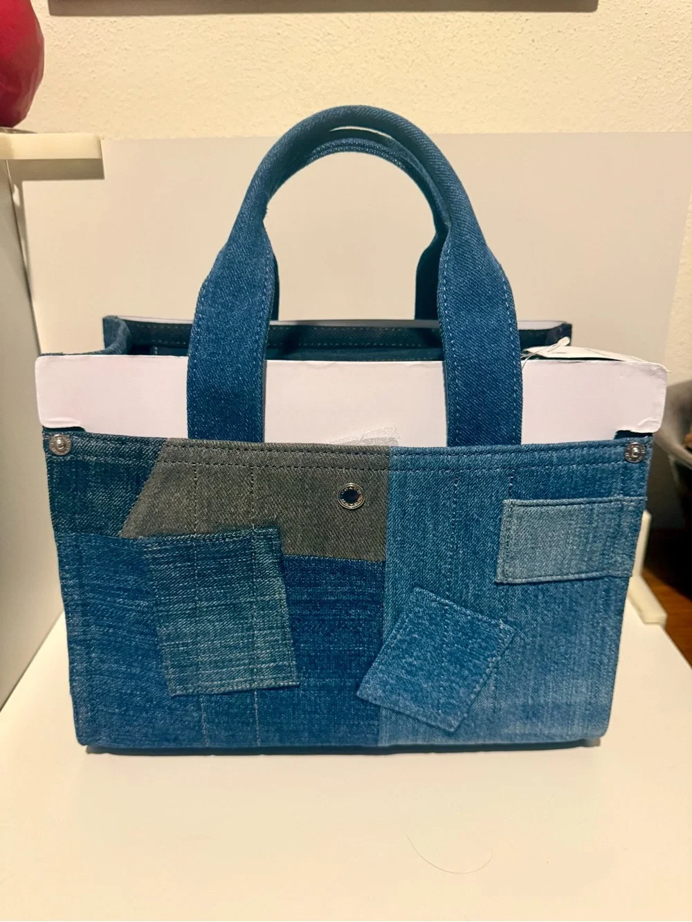 NEW Coach Denim Patchwork Cargo Tote 26 CAM63 | NWT